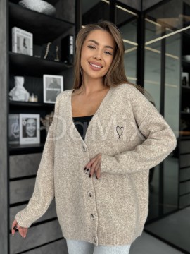 Теплий кардиган на ґудзиках ,  вишите середенько #6953