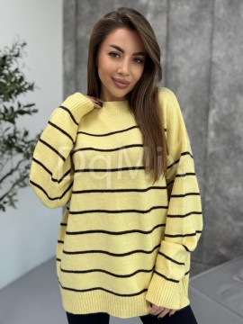 Базові комфортні светри в смужку вільного плану #6944