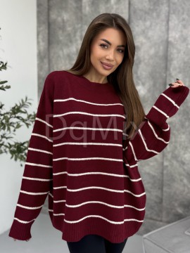 Базові комфортні светри в смужку вільного плану #6944